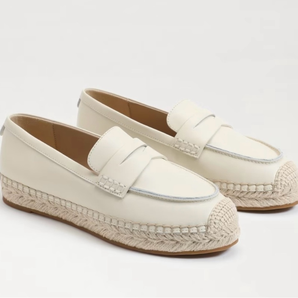 Sam Edelman Cream Espadrille Loafers